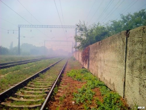 Горящая железная дорога в Кропоткине